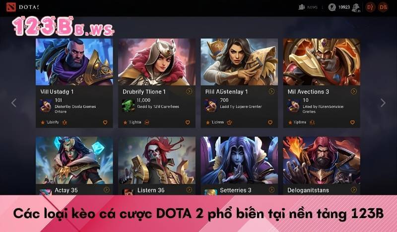 Các loại kèo cá cược DOTA 2 phổ biến tại nền tảng 123B