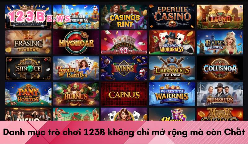Danh mục trò chơi 123B không chỉ mở rộng mà còn Chất